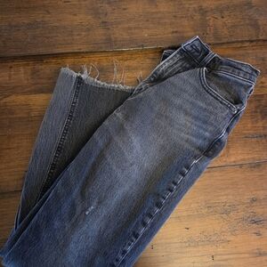 Abercrombie & Fitch Ultra High Rise Jeans - Black Distressed Grundge Whimsigoth